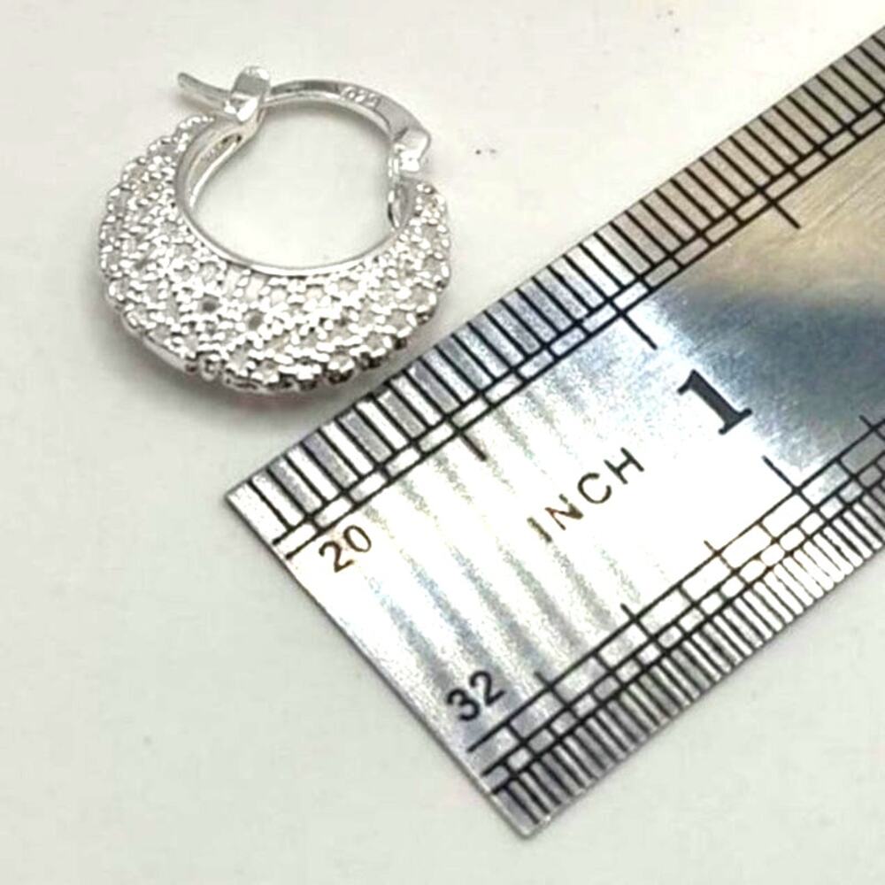 925 Silver Bohemian Style Hoop Earrings Anniversary Birthday Gift New!!!